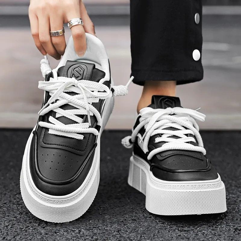 Yalu Anti Slip And Wear Resistant Height Increasing Low Top Casual Shoes Men's-11