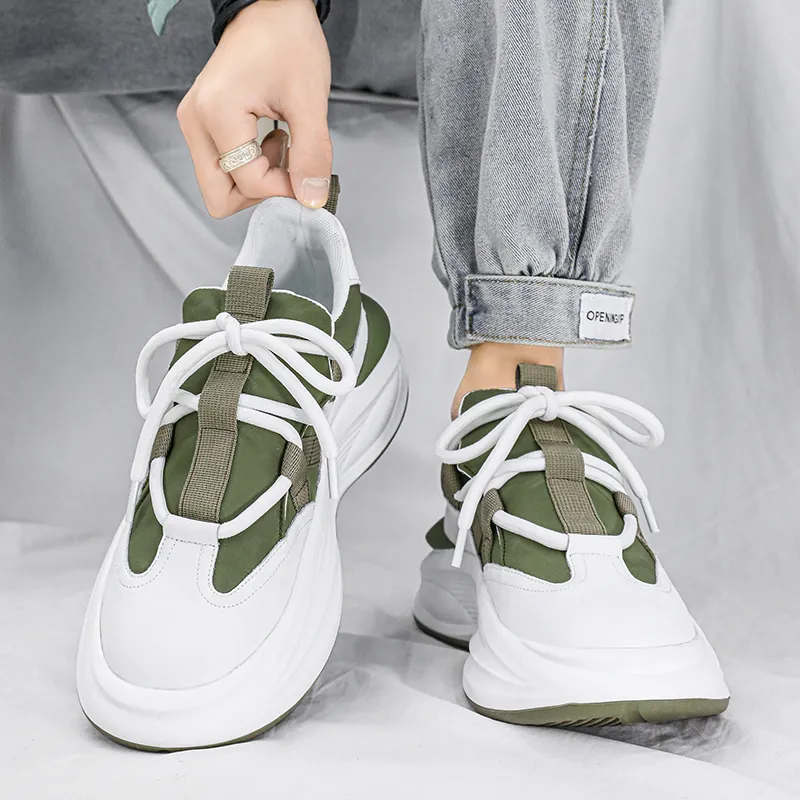 Yalu Anti Slip Wear Resistant Low Top Chunky Sneakers Men's-3