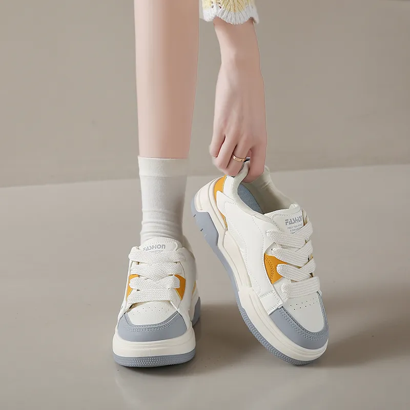 Yalu Shock Absorbers With Slip Resistant And Abrasion Resistant Properties Low Top Skateboard Shoes Women's-3