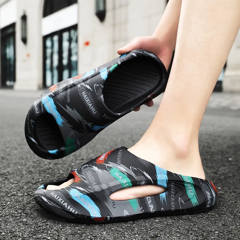 Yalu Rubber Sole Quiet Slide Slippers Unisex-3