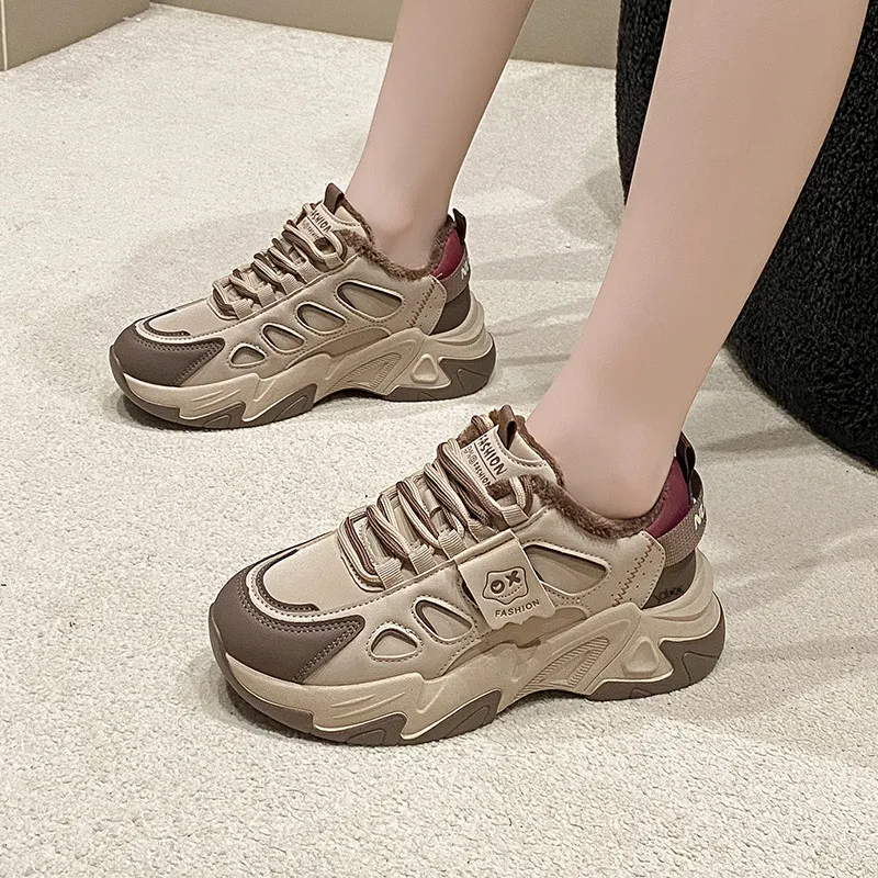 Yalu Thermal Low Top Chunky Sneakers Women's-9