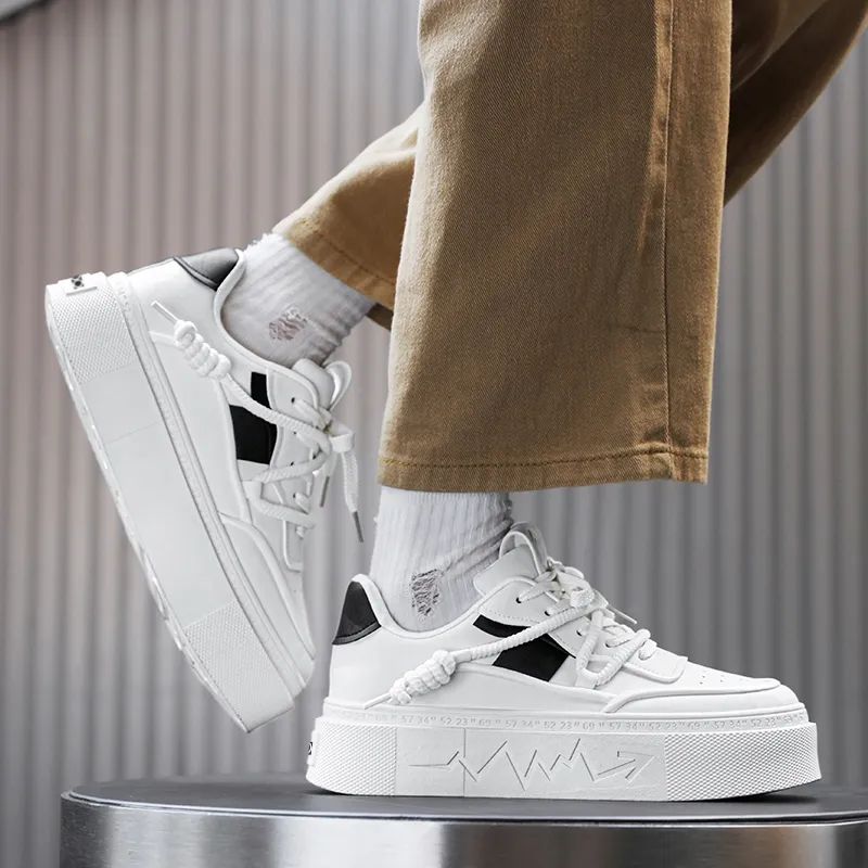 Yalu Anti Slip And Wear Resistant Height Increasing Low Top Casual Shoes Men's-3