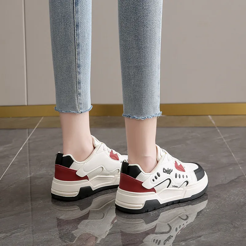 Yalu Shock Absorbers With Slip Resistant And Abrasion Resistant Properties Low Top Skateboard Shoes Women's-10