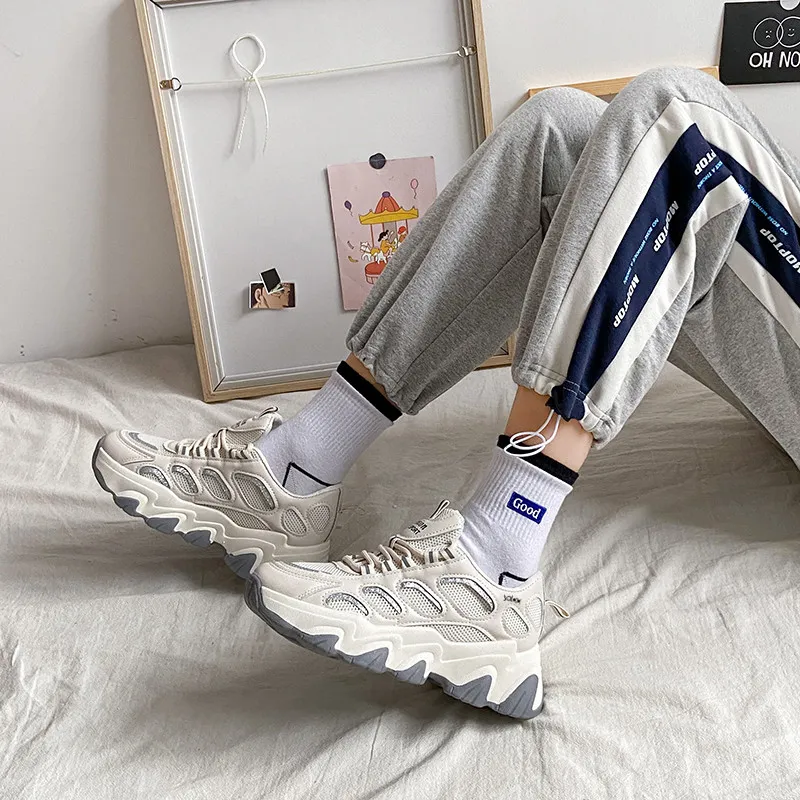 Yalu Cushioning And Breathable Low Top Chunky Sneakers Women's-7
