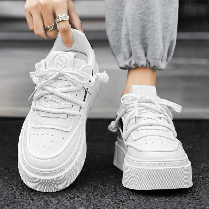 Yalu Anti Slip And Wear Resistant Height Increasing Low Top Casual Shoes Men's-2