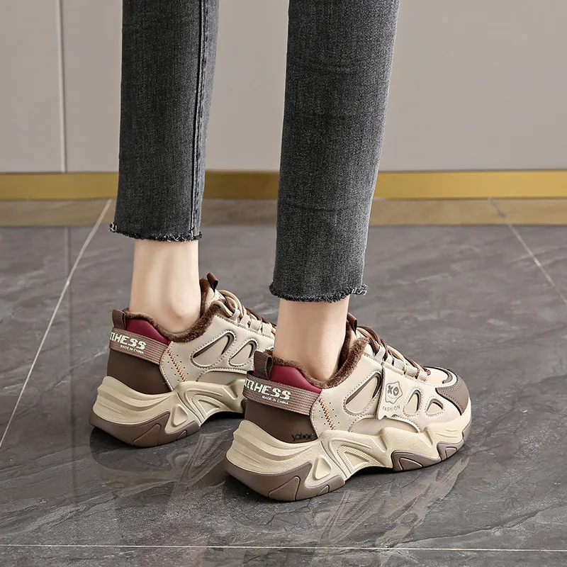 Yalu Thermal Low Top Chunky Sneakers Women's-11