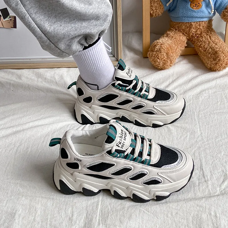 Yalu Cushioning And Breathable Low Top Chunky Sneakers Women's-1