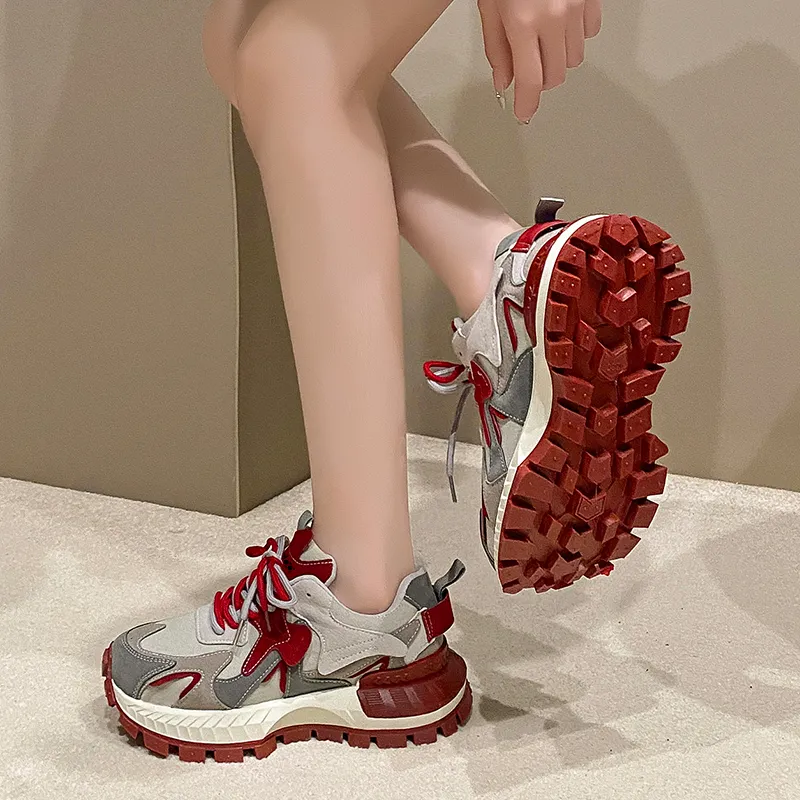 Yalu Shock Absorbers Low Top Chunky Sneakers Women's-6