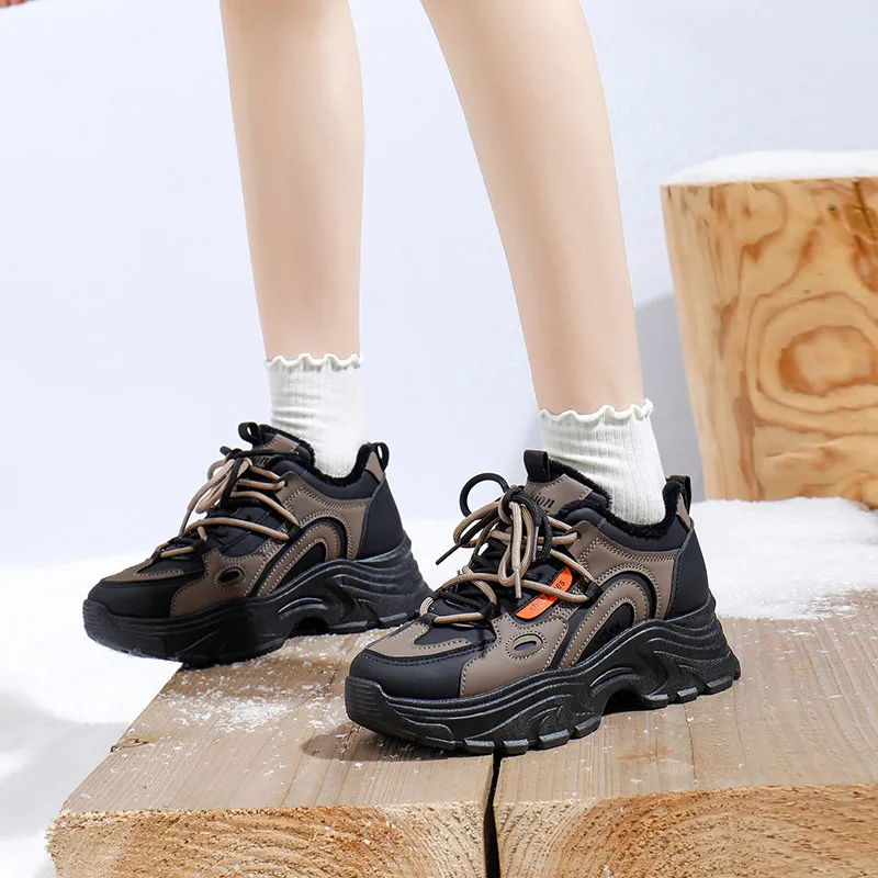 Yalu Thermal Low Top Chunky Sneakers Women's-7