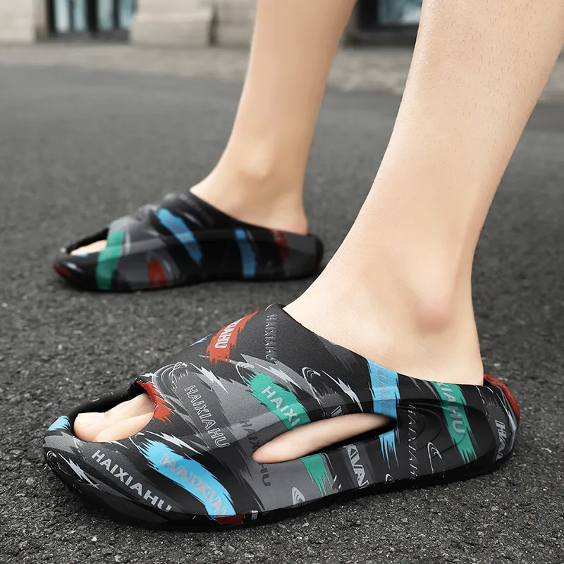 Yalu Rubber Sole Quiet Slide Slippers Unisex-2