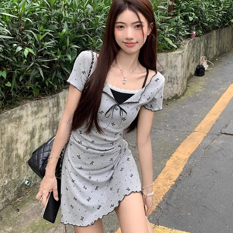JUFU Short Sleeved Dress Women's-2