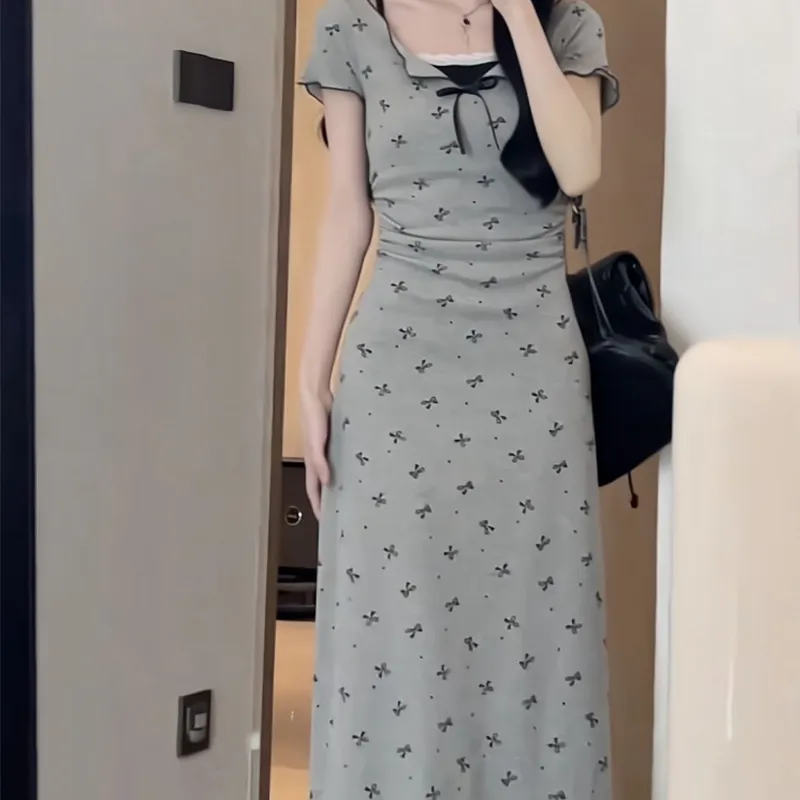 JUFU Short Sleeved Dress Women's-8