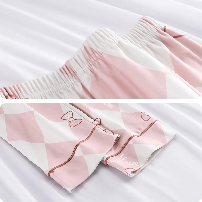 Han Ziduo Pajama Pants Women's Pink-4