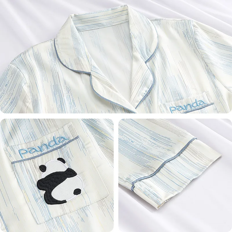 Han Ziduo Pajama Set Men's White-4