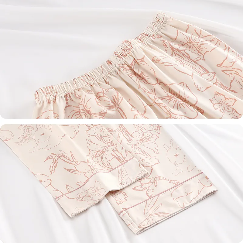 Han Ziduo Pajama Pants Women's Pink-4
