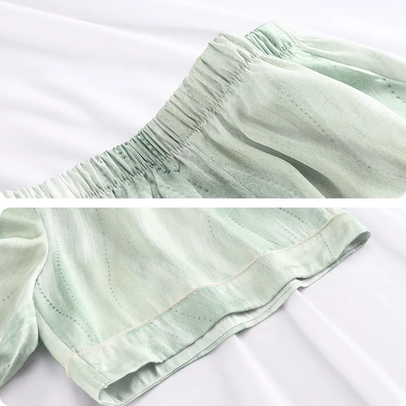 Han Ziduo Pajama Pants Women's Mint Green-4