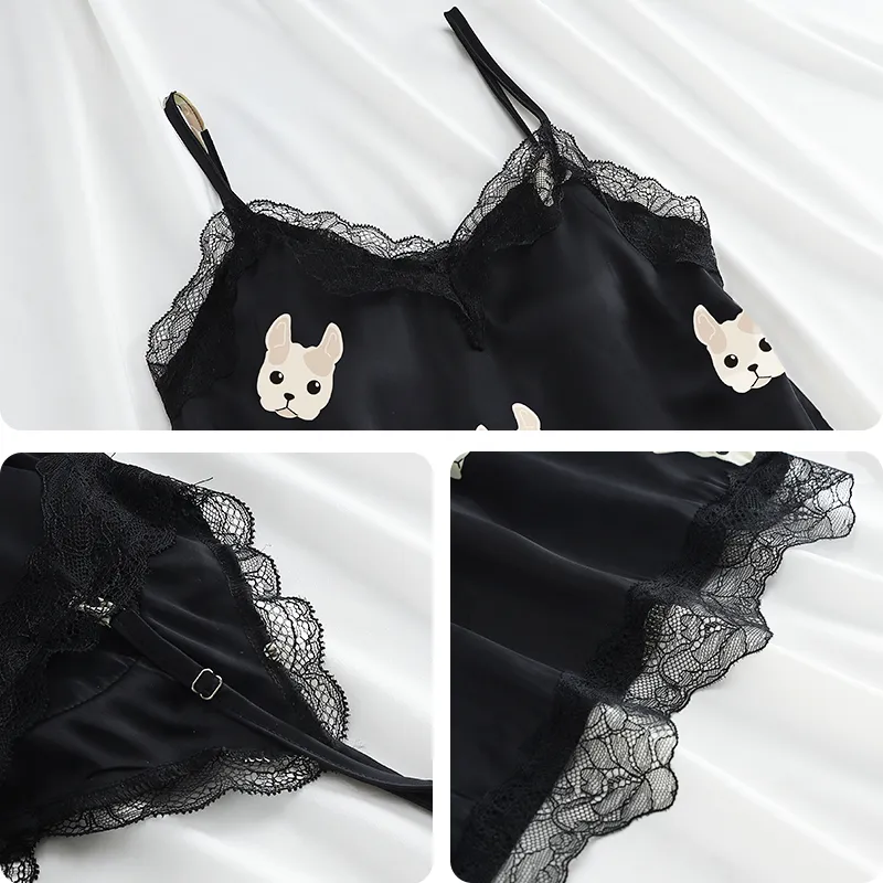 Han Ziduo Pajama Set Women's Black-2