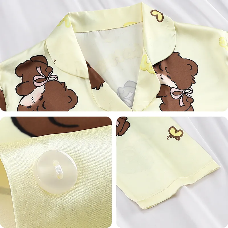 Han Ziduo Pajama Set Women's Yellow-4
