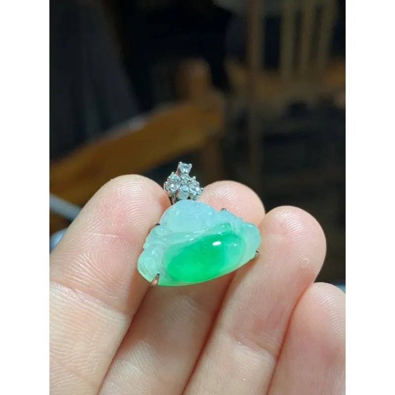 Bracelet Great Demon King Liu Yidao Ice Glutinous Jadeite Pendants Unisex-3