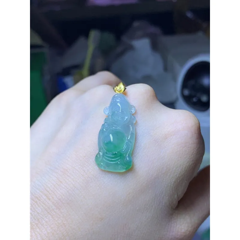 Bracelet Great Demon King Liu Yidao Ice Type Jadeite Pendants Unisex-4