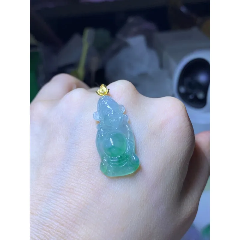 Bracelet Great Demon King Liu Yidao Ice Type Jadeite Pendants Unisex-1