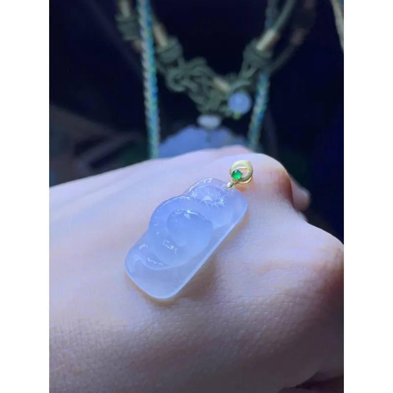 Bracelet Great Demon King Liu Yidao Ice Type Jadeite Pendants Unisex-1