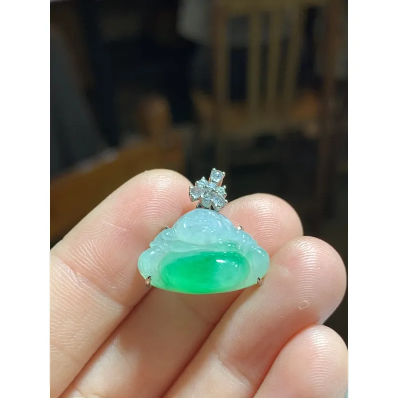 Bracelet Great Demon King Liu Yidao Ice Glutinous Jadeite Pendants Unisex-4