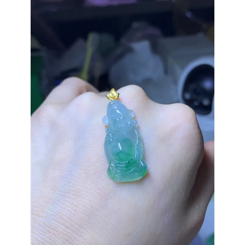 Bracelet Great Demon King Liu Yidao Ice Type Jadeite Pendants Unisex-2
