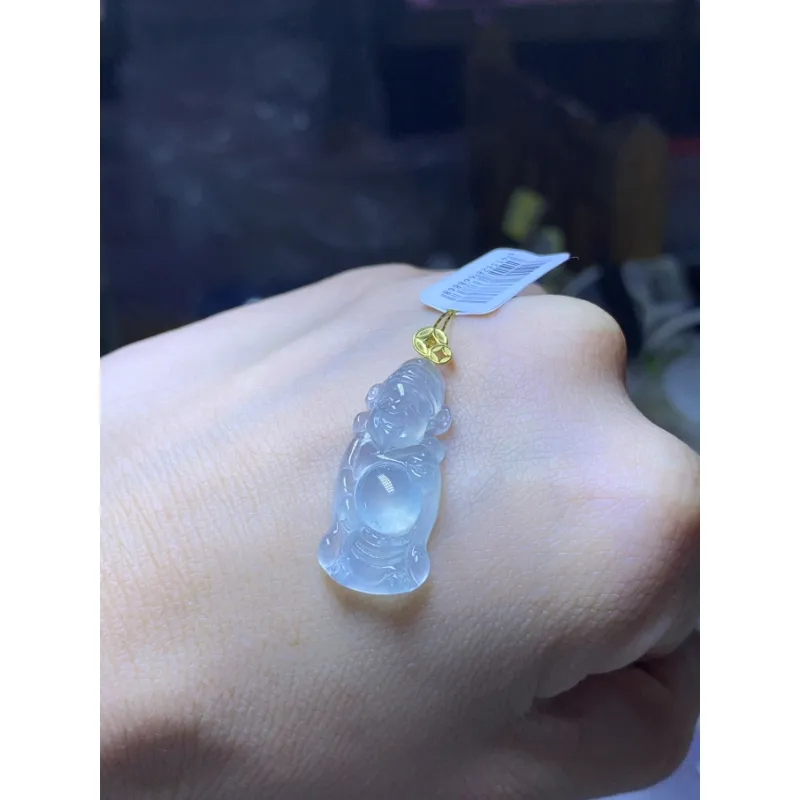 Bracelet Great Demon King Liu Yidao Ice Type Jadeite Pendants Unisex-4