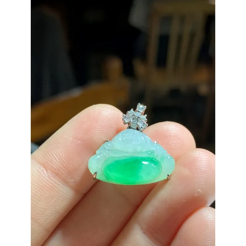 Bracelet Great Demon King Liu Yidao Ice Glutinous Jadeite Pendants Unisex-1