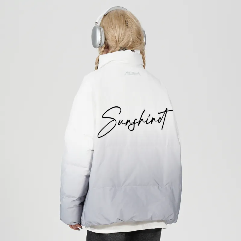 YAYA Down Jacket Unisex Pink White-3