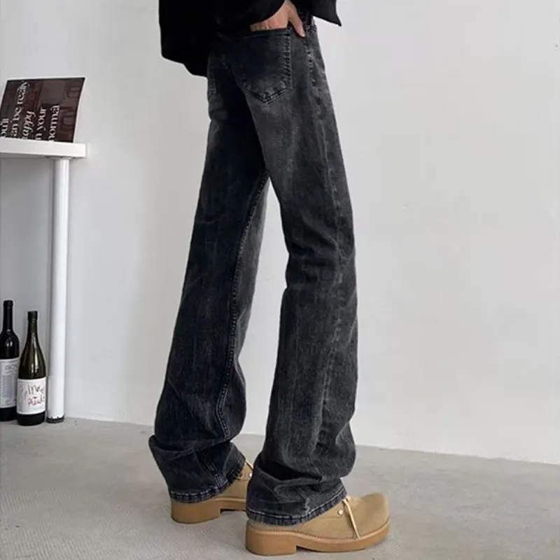 YICHEN Jeans Unisex Black Gray[Water Ripple Summer Thin]-5