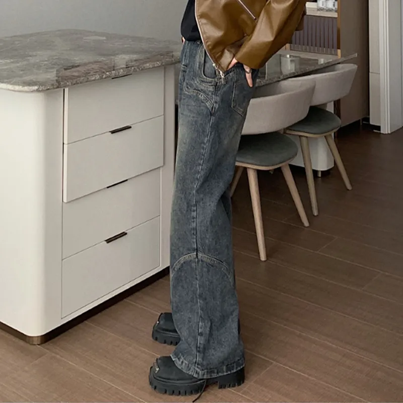 YICHEN Jeans Unisex Vintage[A Shaped Slim Bootcut]-4