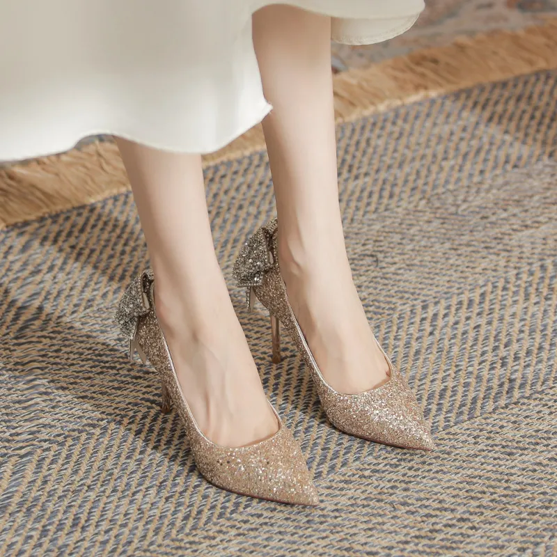 XIMO BULL High Heels Women's Champagne-13