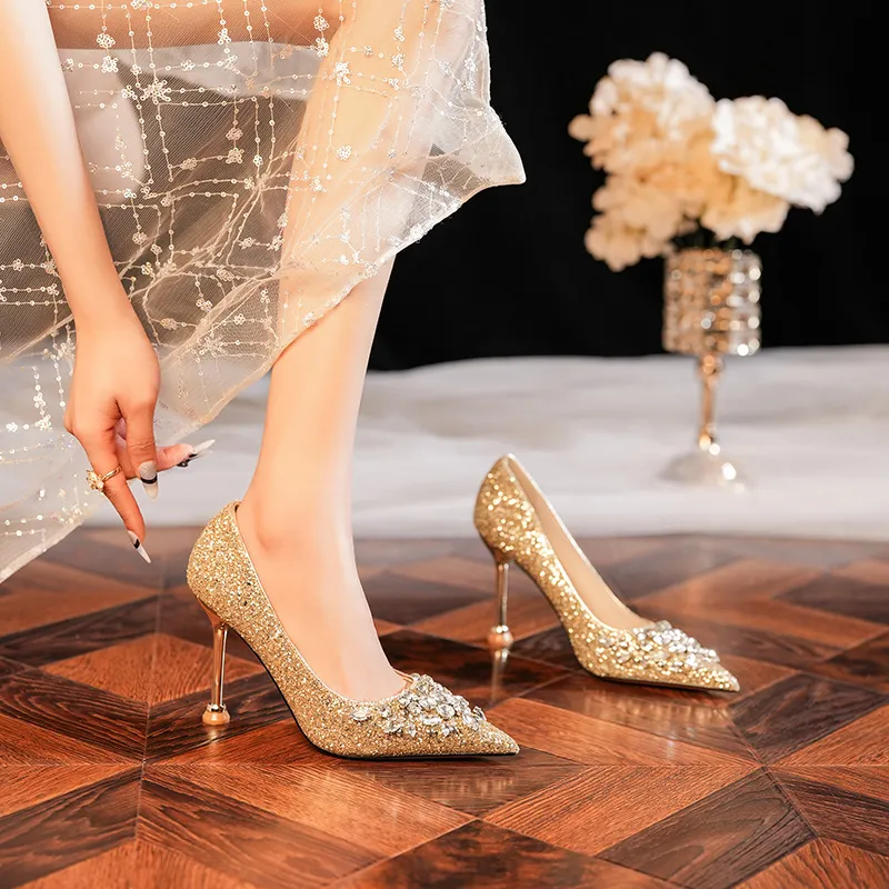 XIMO BULL High Heels Women's Champagne-20