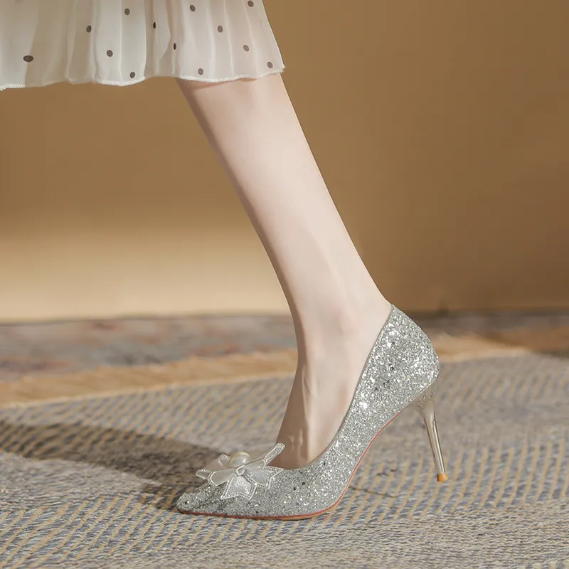 XIMO BULL High Heels Women's Champagne-5