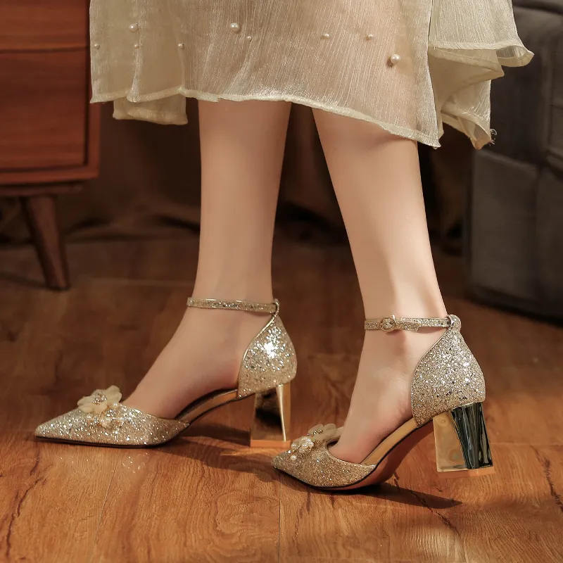 XIMO BULL Block Heel High Heels Women's-2