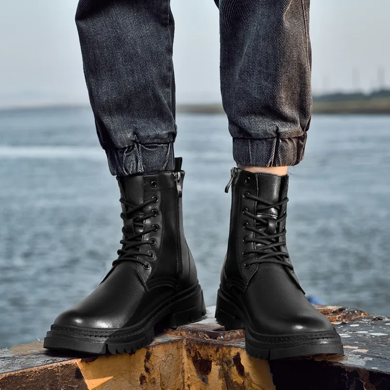 XIMO BULL Short Martin Boot Men's Black-3