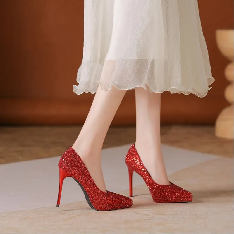 XIMO BULL Slim Heel High Heels Women's-38