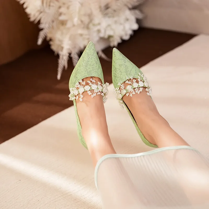 XIMO BULL High Heels Women's Green-19