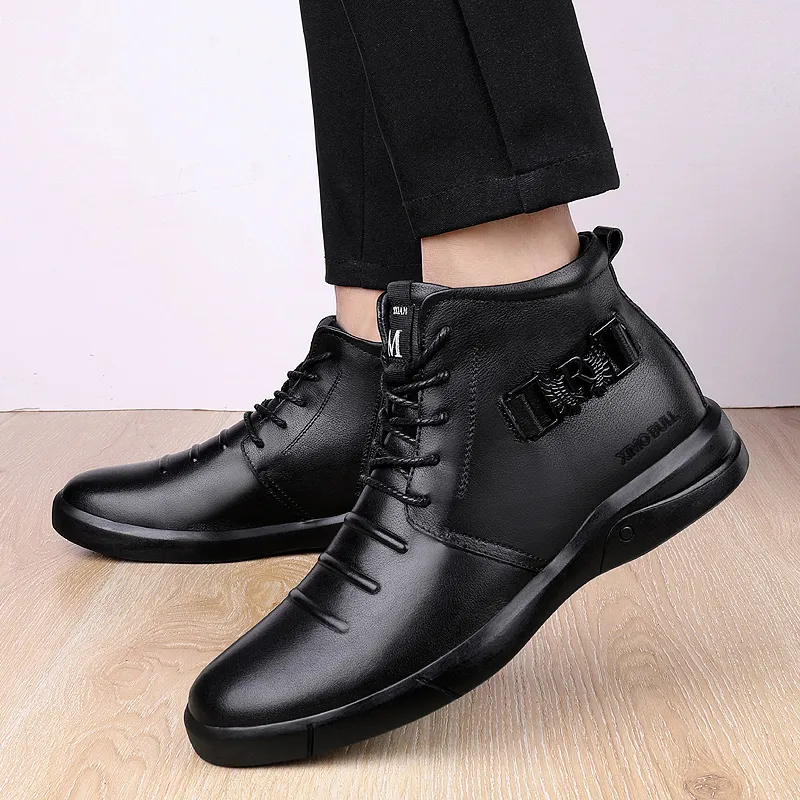 XIMO BULL Ankle Boots 3cm Men's Black-7