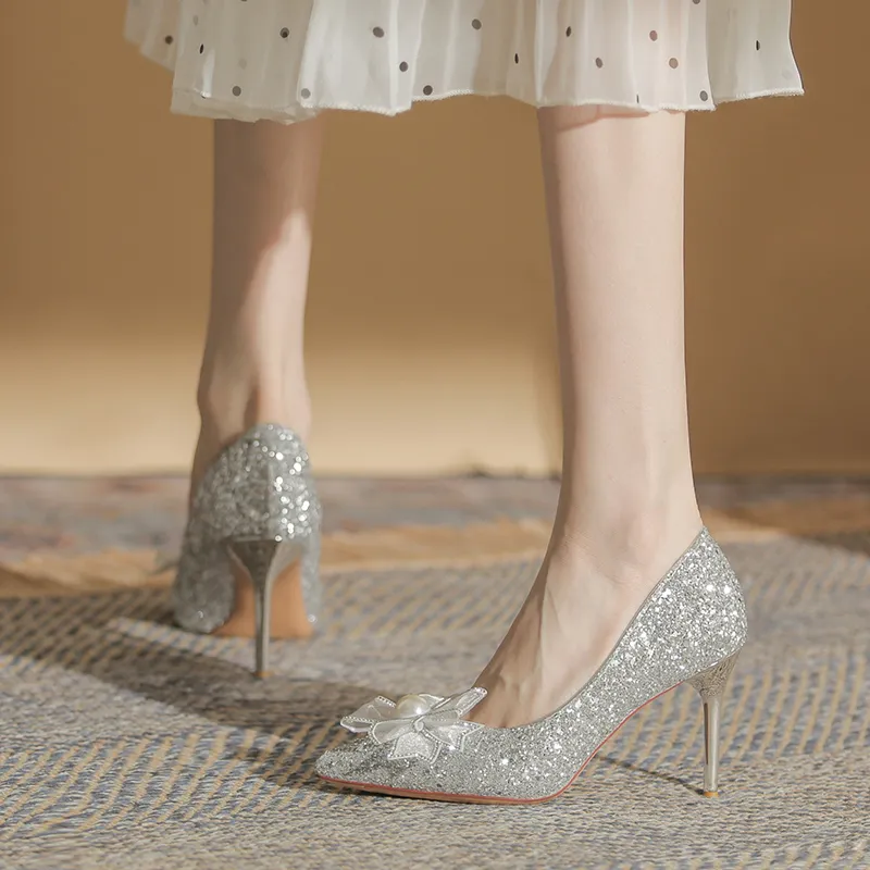 XIMO BULL High Heels Women's Champagne-24