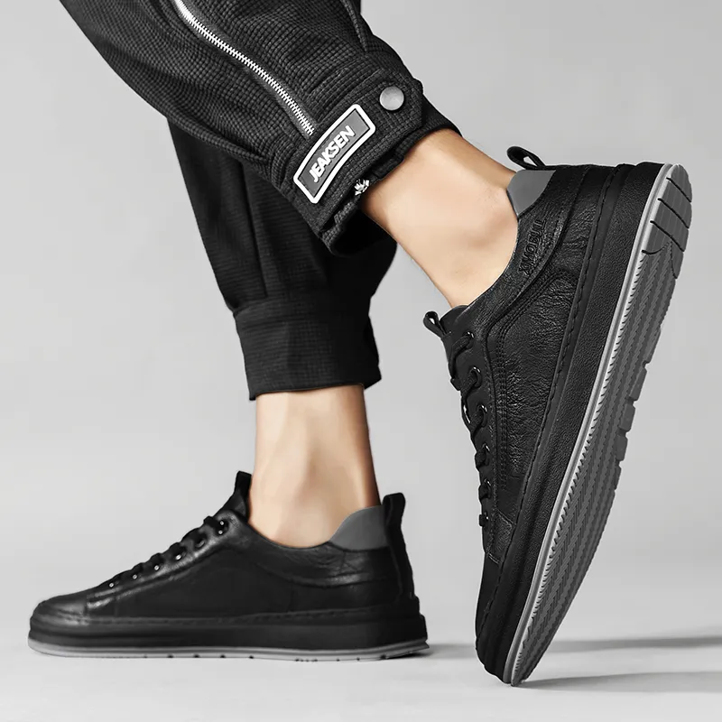 XIMO BULL Men's Casual Shoes Men Low Top Black/White-11