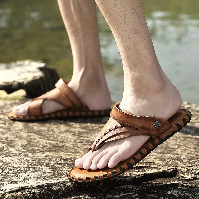 XIMO BULL Rubber Sole Abrasion Resistant Flip Flops Men's-7