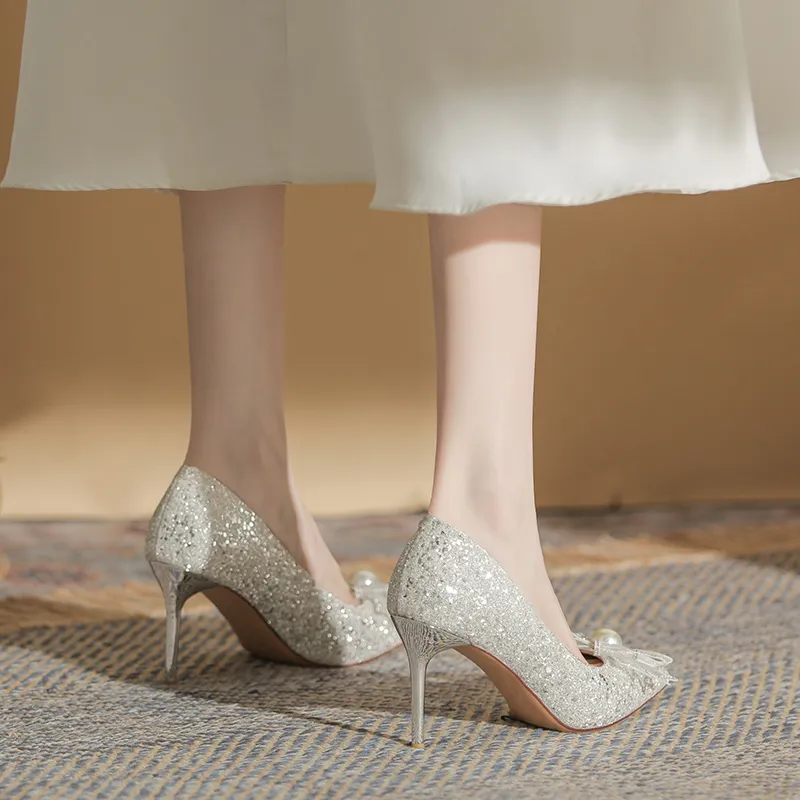 XIMO BULL High Heels Women's Champagne-10