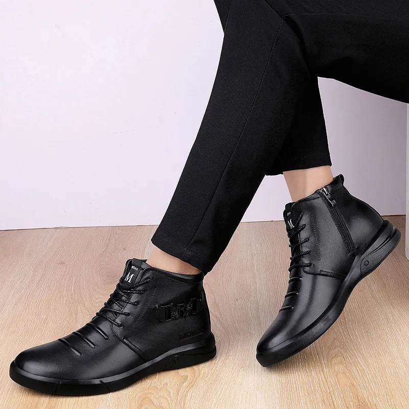 XIMO BULL Ankle Boots 3cm Men's Black-8