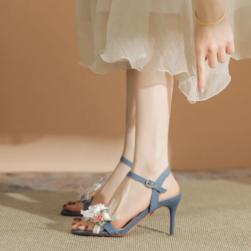 XIMO BULL Strap Sandals Women's Dark Blue-4