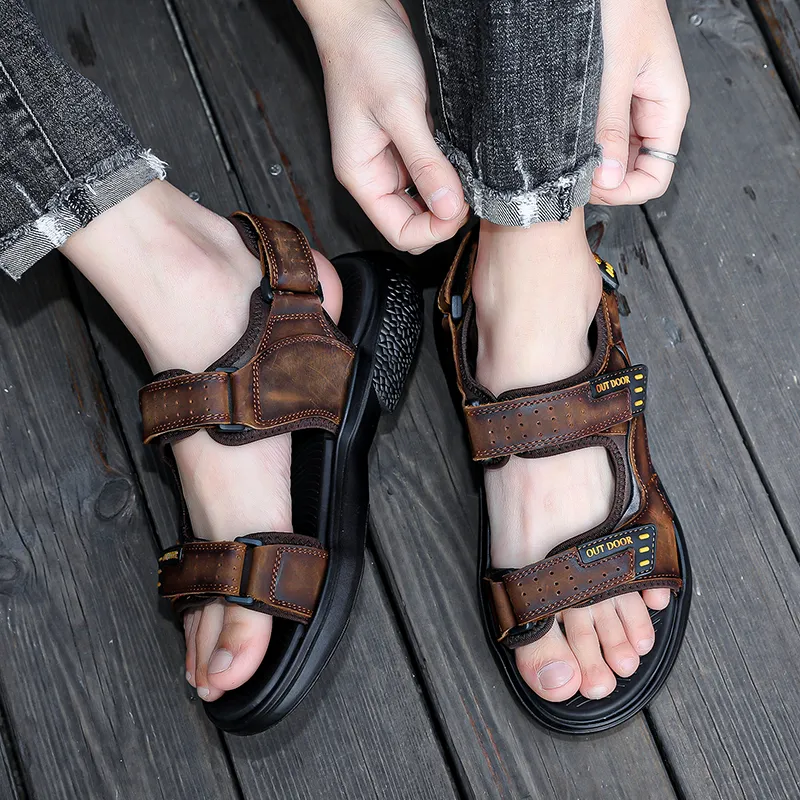 XIMO BULL Beach Sandals Men Black/Brown-5