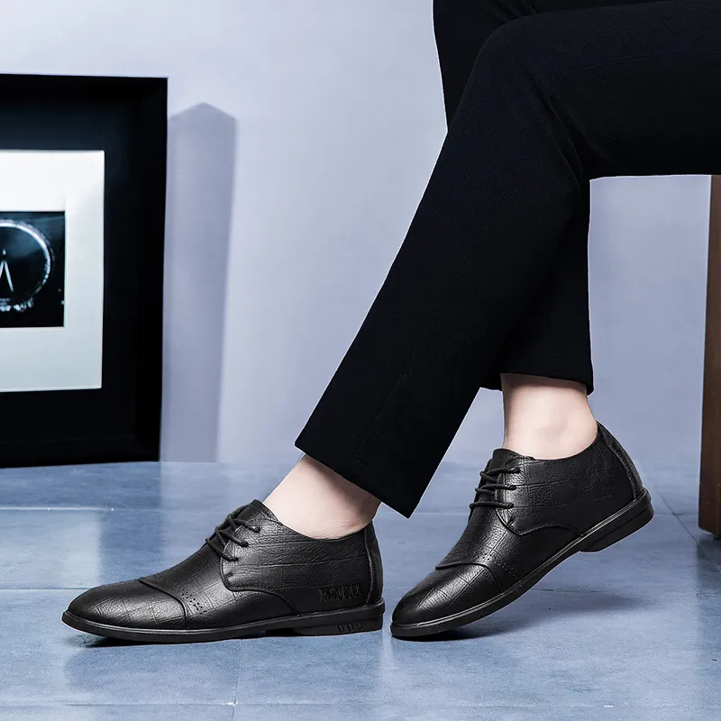 XIMO BULL Dress Shoes Men Low Top Black-3