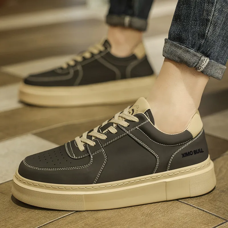 XIMO BULL Impact Resistance Balance Low Top Skateboard Shoes Men's-3